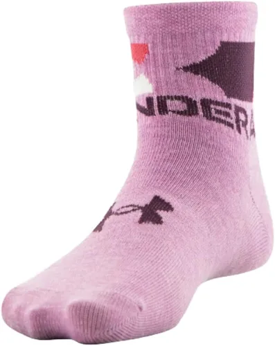 Vista 2 de Under Armour Girls Essential Lite - Calcetines ligeros para cuarto de galón, paquete de 6