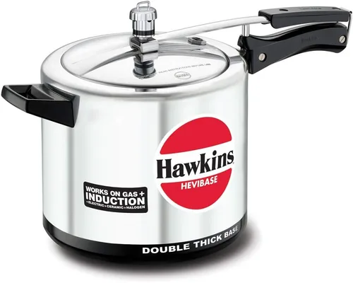 Vista 11 de HAWKINS H56 Hevibase - Olla de presión de aluminio compatible con inducción, 5 litros, PLATA