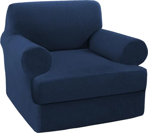 Vista 58 de Turquoize Funda para sillón con cojín en forma de T para sala de estar, funda elástica para sofá, funda suave para sillón, fundas de muebles