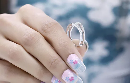 Vista 3 de Dazzlingrock - Anillo de boda redondo con diamantes blancos 10K oro blanco