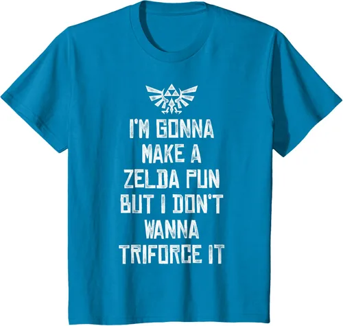 Vista 36 de Nintendo Zelda Funny Triforce It Pun - Camiseta gráfica, Negro, S
