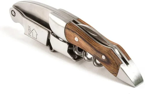 Vista 7 de Prestige Waiters - Sacacorchos por Coutale Sommelier Naturalwood, caja de madera de pino hecha a mano y sostenible, abridor de botellas de vino