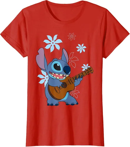Vista 31 de Camiseta de danza floral Lilo & Stitch con ukelele para niñas Gris asfalto
