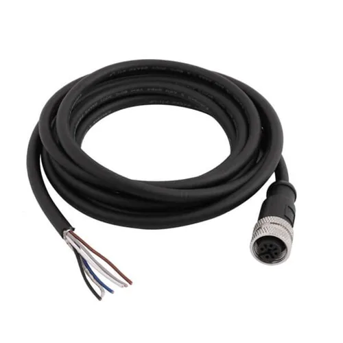 Vista 10 de Elecbee Cable M12 A-Code Conector recto de cabeza hembra individual Cable eléctrico de enchufe de aviación (cable de 12 pines 1M/3.3 pies)
