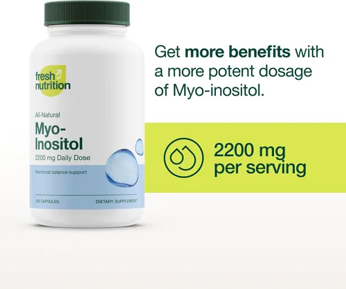 Vista 3 de Myo-inositol - 2200 mg más fuerte RMN verificado - 120 cápsulas de polvo de alta potencia - Mejor valor mio-inositol - Hecho en los Estados Unidos