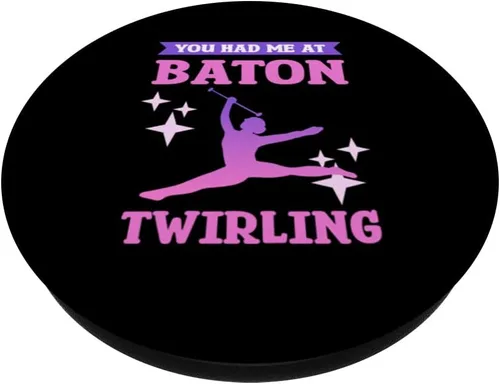Vista 2 de You had me at Baton Twirling. Majorette Baton Twirler PopSockets intercambiables PopGrip