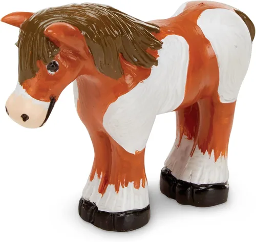 Vista 3 de Melissa & Doug Created by Me! Juego de figuras de caballo para manualidades (2 caballos de resina, 6 pinturas, pincel)