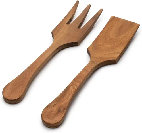 Vista 2 de Ironwood Gourmet Juego de utensilios de ensalada extra grandes, 2.75 x 2.75 x 13 pulgadas