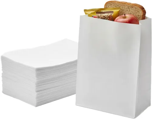 Vista 10 de Concession Essentials - Bolsas de papel blanco de 4 libras - Bolsas de papel de servicio de alimentos para panadería, dulces, aperitivos y comida
