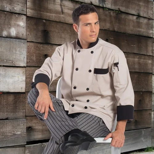 Vista 5 de Abrigo unisex de Newport Chef, BlancoNegro