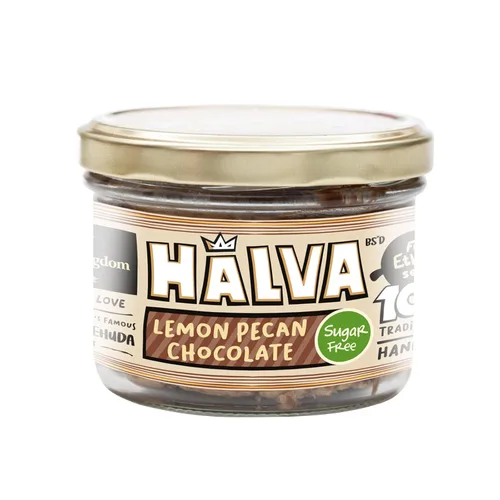 Vista 18 de Halva Kingdom Postre vegano Halva sin azúcar y sésamo abierto Ingredientes saludables, sin gluten, tarro certificado Kosher (granos de café)