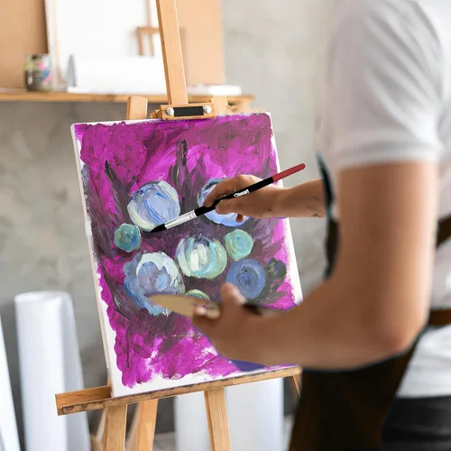 Vista 4 de Sdanart Pinceles de pintura de acuarela, 15 pinceles redondos profesionales, punta redonda de diferentes tamaños a mayor tamaño para acuarela