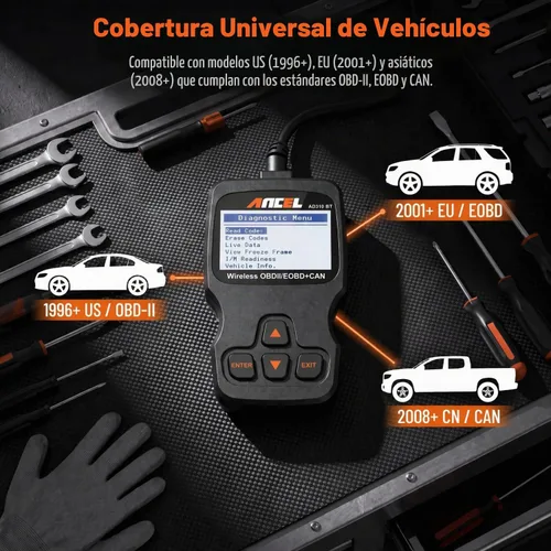 Vista 6 de ANCEL AD310BT Escáner OBD2 Bluetooth (Actualizado) - Lector de códigos del motor, escáner automotriz con aplicación premium para iOS y Android