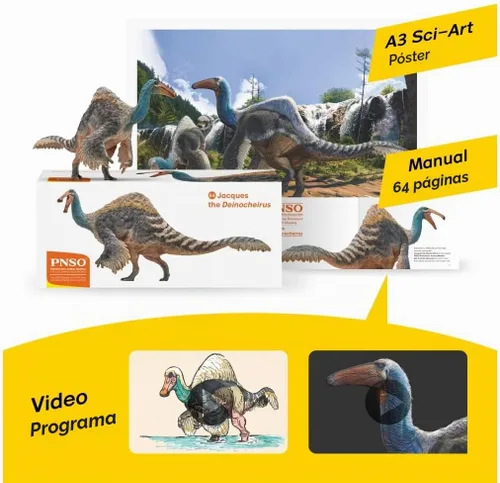 Vista 3 de PNSO Modelos de dinosaurios prehistóricos (64 Jacques The Deinocheirus)