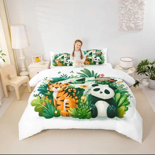 Vista 42 de Manfei Juego de edredón de calavera de azúcar para niños, juego de ropa de cama con temática de calaveras de Halloween, ropa de cama de estilo Azul