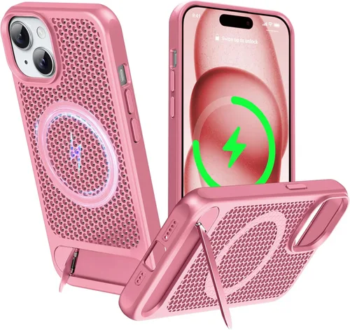 Vista 67 de Funda magnética de disipación de calor para iPhone 13 Pro Max, para MagSafe, protección contra caídas Coolingf, funda con función atril ajustable