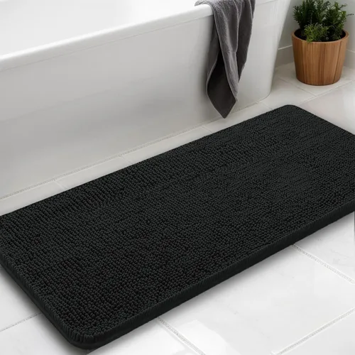 Vista 41 de Alfombras de baño en forma de U, alfombras de baño de felpilla súper absorbentes y respaldo antideslizante de PVC fuerte para inodoros, lavables a