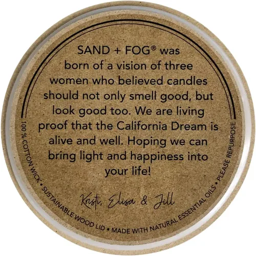 Vista 8 de Sand + Fog Vela perfumada – California Beach House – Aromas y tamaños adicionales – Mecha 100% algodón sin plomo – Velas de lujo para ambientar