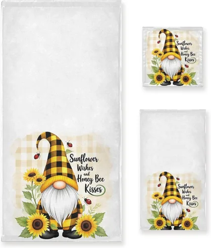 Vista 10 de Pfrewn Juego de 3 toallas de baño con diseño de flores de cerezo con flores de cerezo, toallas de baño suaves y absorbentes, toallas de mano