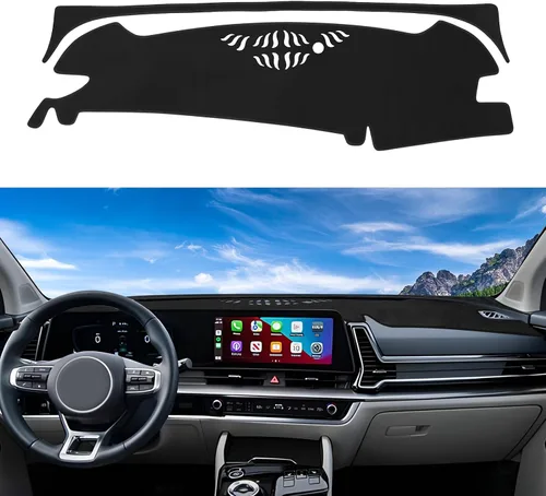 Vista 32 de Tapete de cubierta de salpicadero personalizado para Mazda3 Hatchback, Sedan 2019-2024 2025 2026 (sin HUD), protector antideslizante