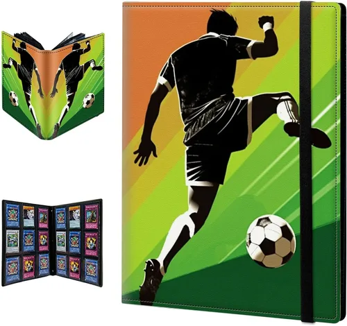 Vista 23 de Carpeta para tarjetas de intercambio, 9 bolsillos para tarjetas intercambiables, 360 bolsillos de doble cara, funda para tarjetas