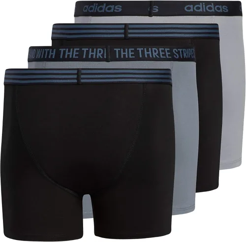 Vista 5 de adidas Calzoncillos de algodón elástico para hombre, paquete de 4