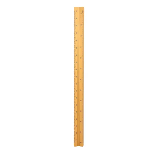 Vista 2 de Aluminum Architectural Scale Ruler, 30cm Concave Design (Gold)