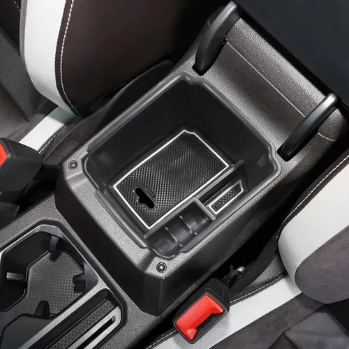 Vista 5 de HGWEI Organizador de Consola Central Compatible con VW Tiguan 2018 2019 2020 2021 2022 2023 2024 y Volkswagen Taos 2022-2025, Bandeja de Inserto