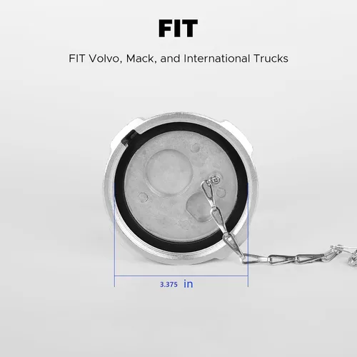 Vista 2 de Tapa de combustible para camiones sin bloqueo para Volvo, Mack y camiones internacionales