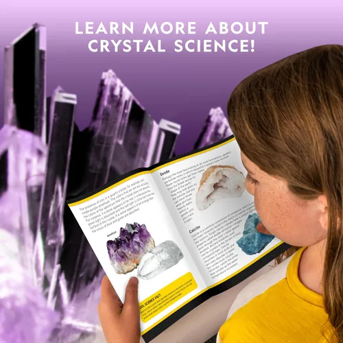 Vista 7 de National Geographic - Kit de cultivo de megacristales para niños, 6 cristales con soporte iluminado, regalos de ciencia para niños de 8 a 12 años