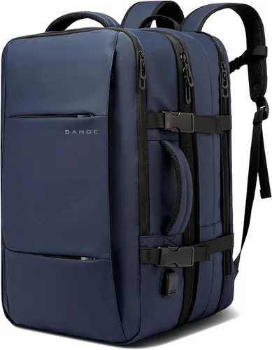 Vista 11 de Mochila de viaje de 35 litros, mochila de mano aprobada para vuelos para bolsa de viaje internacional, resistente al agua, duradera, mochilas