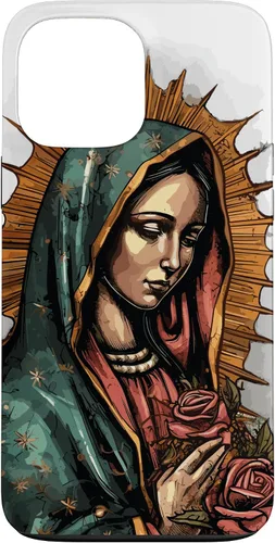 Vista 24 de Funda para iPhone 12 Pro Max Virgen De Guadalupe Católica Virgen De Guadalupe