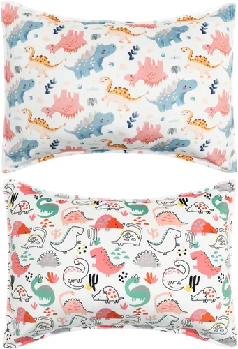 Vista 27 de ALVA BABY - Fundas de almohada de algodón para niños pequeños de 13 x 18 pulgadas o 12 x 16 pulgadas
