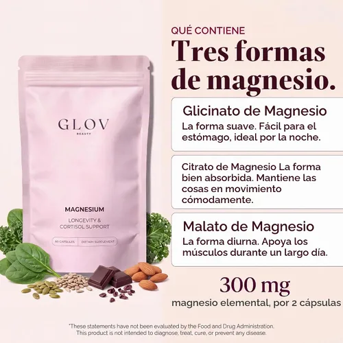 Vista 5 de Glov Beauty Complejo de magnesio con citrato de glicinato L-treonato y malato