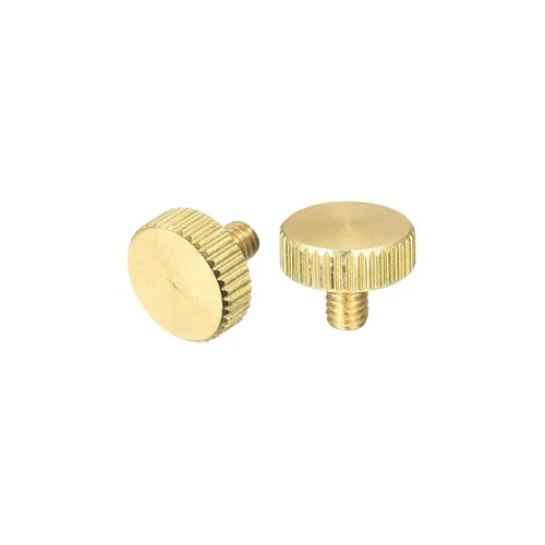 Vista 23 de uxcell Tornillos moleteados para pulgar, pernos planos de latón M3x4mm, sujetadores para PC, electrónicos, mecánicos, 2