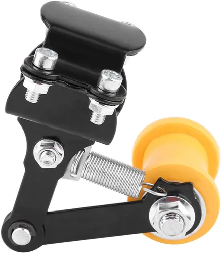 Vista 8 de Rodillo tensor de cadena ajustador de motocicleta, longitud de enlace universal modificada con pernos largos de respaldo (negro)