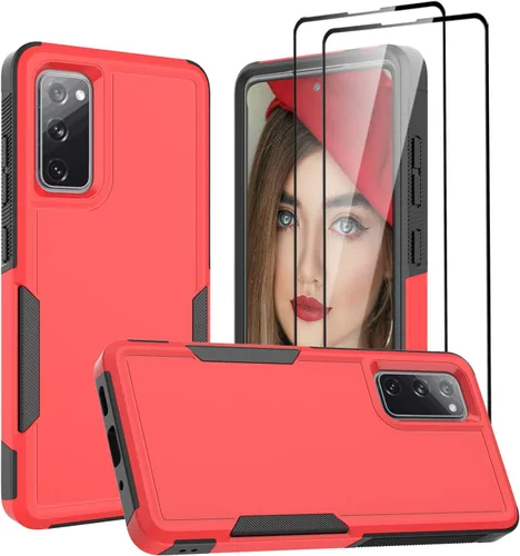 Vista 16 de Jeylly Funda para Samsung Galaxy S10 Plus S10+, ajuste delgado, doble capa, resistente, absorción de golpes, TPU con carcasa trasera de Negro