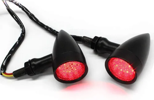 Vista 11 de MISS MOLY Bobber Cafe - Luz trasera LED para motocicleta, luz intermitente de freno color ámbar