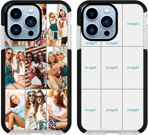 Vista 8 de Funda de teléfono personalizada para iPhone 13 Pro, funda personalizada de fotos de collage de múltiples imágenes, resistente a los arañazos, a