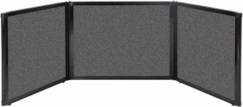 Vista 8 de Versare Pantalla plegable de mesa Partición de 3 paneles Divisor de espacio de trabajo portátil ligero Negro 78 x 24 pulgadas