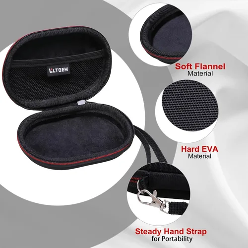 Vista 2 de LTGEM - Funda para auriculares inalámbricos Beats Flex, compatible con auriculares intrauditivos con cable JBL Endurance Run 2, solo funda