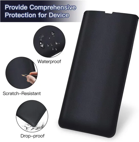 Vista 4 de Funda protectora para teclado Logitech K380 y Logitech Pebble 2 y Pebble Keys 2 K380s Bluetooth, funda de cuero PU Logitech K380 para viajes, Negro