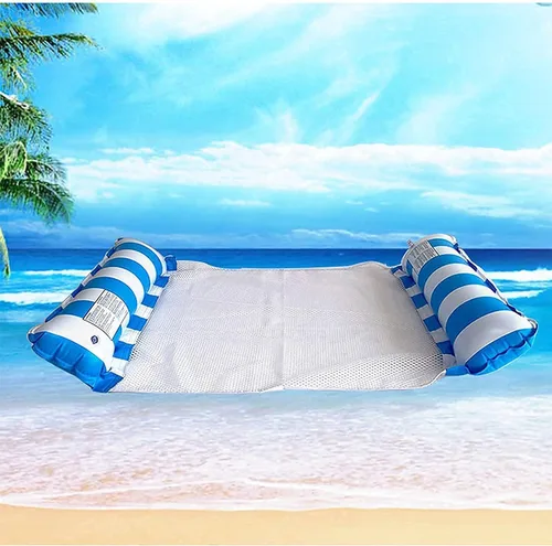 Vista 4 de Hamaca flotante para piscina, silla de agua, plegable, inflable para natación, tumbona flotante para adultos familiares – 2