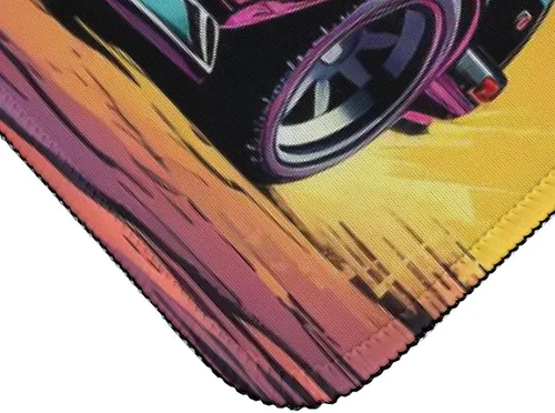 Vista 7 de Large Mouse Pad Classic Retro Sports Car Synthwave Sun Palm Trees Art Desk Mat Computer Accessories Gaming Office Organizers Supplies Decor