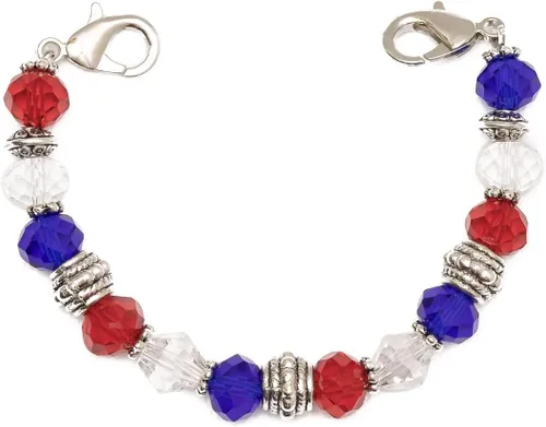 Vista 27 de Pulsera elástica de alerta médica, pulsera de identificación médica de repuesto intercambiable, etiqueta de identificación no incluida, cristales