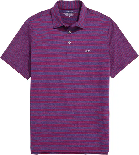 Vista 20 de Vineyard Vines Polo Bradley Stripe Sankaty para hombre Ocean Breeze Tejeda