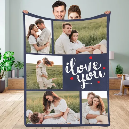 Vista 10 de Baosity Manta personalizada con texto, fotos Manta personalizada para envolver usando mis propias fotos Manta personalizada Regalos