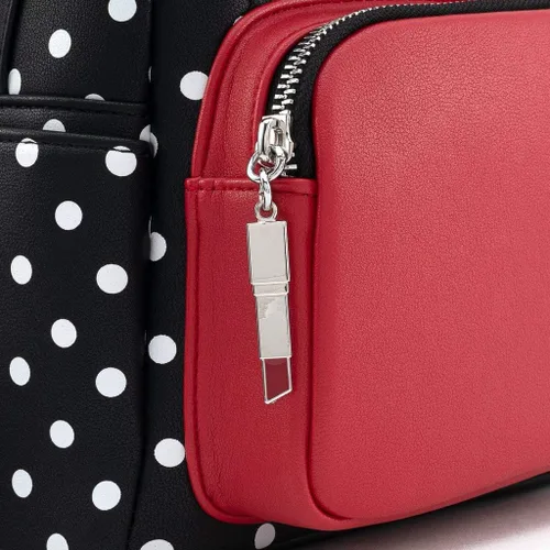 Vista 5 de Loungefly Disney Minnie Mouse - Bolso de hombro con doble correa para mujer Multi
