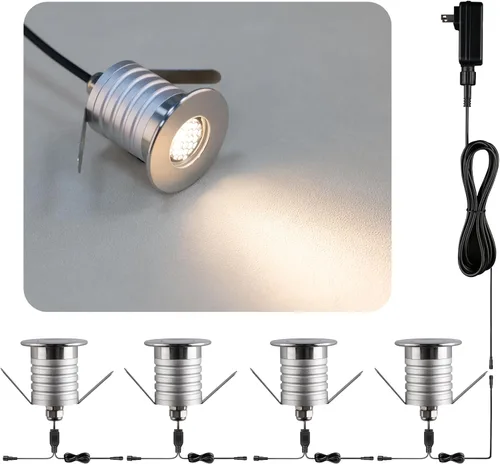 Vista 12 de Mini lámpara subterránea 201, 1 W, DC12 V, IP67, tipo empotrado de bajo voltaje, cubierta de acero inoxidable 304, adecuada para terrenos al aire