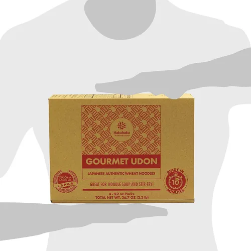 Vista 3 de Hakubaku Auténticos fideos gourmet japoneses Udon 4PACK no amigos y suaves
